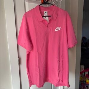 Nike Sportswear Pink Polo Shirt Size XL